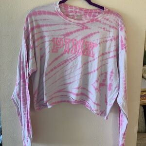 PINK Tie-Dye Crop Top